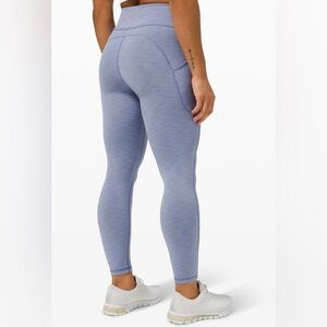 Invigorate High-Rise Tight 25", Size 6, Heathered Water Drop